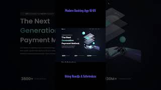Modern Bank App UI/UX design with reactjs and tailwindcss #react #gk #webproject #css #mernstack