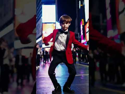 A young boy shows off his incredible dance moves in the heart of Times Square.