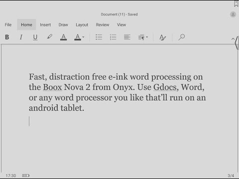 E-ink word processing and more on the Onyx Boox Nova 2