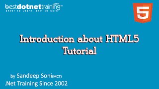 HTML5 Tutorials - 1 - Introduction