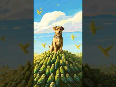 #Dogriding a thousand budgies