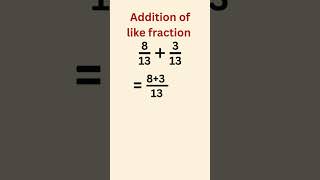 Addition of like fraction | Q.No. 3 #maths #mathsolution #fraction