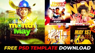 FREE PSD FLYERS (Happy New Month) | 100% EDITABLE - Photoshop PSD Files Download FREE