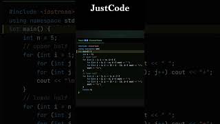 Pattern 14-: Diamond Pattern in C++|Pattern Series|JustCode|#coding #programming