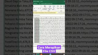 #tutorial merapikan #file #CSV di #microsoft #excel