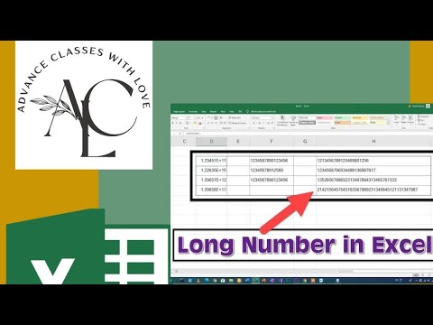How to write long numbers in Excel