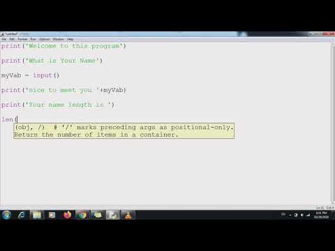 Python - Get User name display and calculate its length - Python प्रोग्राम यूजर द्वारा नाम को enter
