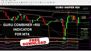 GURU SNIPER COMBINER + RSI INDICATOR FOR MT4  FOREX#trading #freesignal#binaryoptionmoney #trading