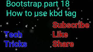 Bootstrap part 18 | How to use kbd tag in web design | #Shorts