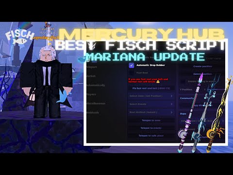 Fisch Script Hack (🐋Mariana Update) Mercury Hub | Instant Catch, Auto Sell & More! (PC/MOBILE)