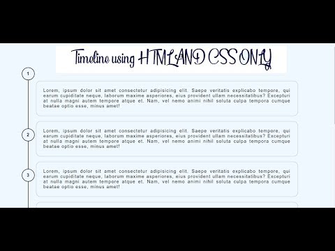 Simple Timeline using HTML AND CSS ONLY