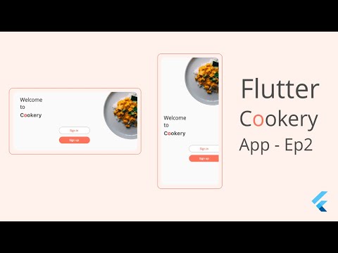 Welcome screen | Flutter UI | Speed code | Cookery app - Ep 2