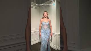 Blue beaded gown A1470 in Blue #fitteddress #bluedress #formaldress