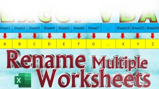 Excel VBA - How to Rename Multiple Worksheets in Excel Using Macro
