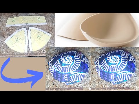 EASIEST WAY TO COVER BRA CUP WITH FABRIC AND LINNING [USING MASKING TAPE] #corset