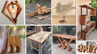TOP Woodworking ideas for house decor||Scrap wooden art tables,chairs, thing's/@90ideas