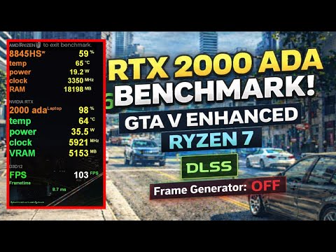 GTA V ENHANCED – RTX 2000 ADA FPS TEST | DLSS QUALITY | NO FRAME GENERATION