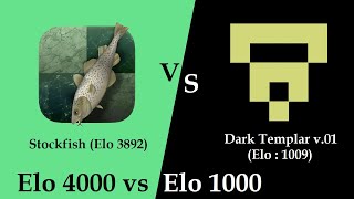 Stockfish 15 vs Dark Templar v 01  |  What would be happen if Elo 1000 meet Elo 4000 ???