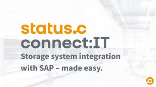 status C connect:IT – Storage system integration with SAP. Made easy.