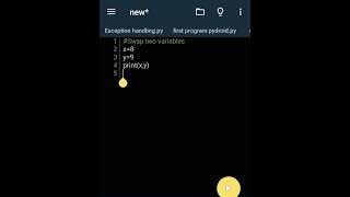 Python Program to Swap Two Variables