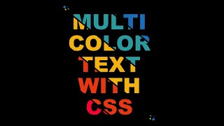 Multi Color Text Effect with CSS | Coding Hindi