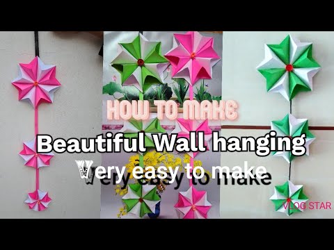 How to make Beautiful paper wall hanging /Paper craft for home decor#wallhanging #homedecor