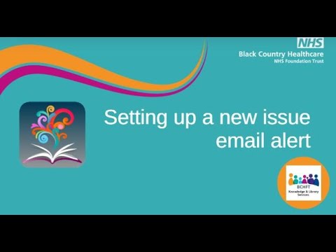 BrowZine - setting up a new issue email alert