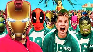SQUID GAME with SUPERHEROES in Real Life!
