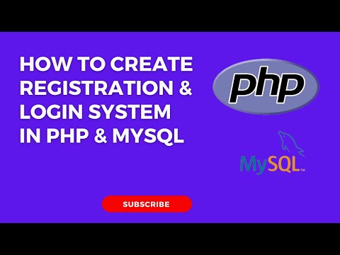 How to create registration and login system using php and mysql || frontend and backend project