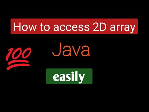How to access 2D array in java || 2D array access using for loop || eclipse 2D array access