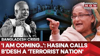 Bangladesh Unrest: Sheikh Hasina Says She Will Return Soon, Slams Muhammad Yunus For Chaos