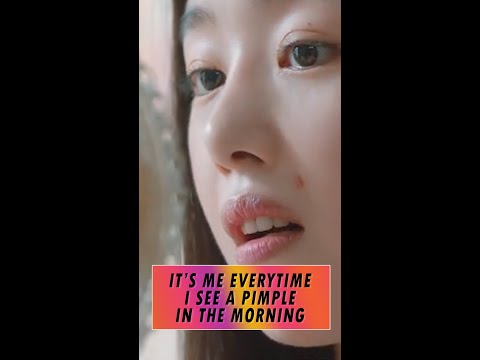 girl's reaction when seeing her face got pimple #shorts #acne #skincare #drakor #kdrama #jerawat