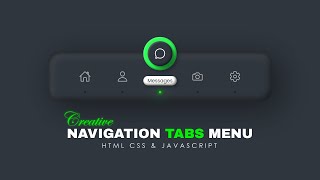 Creative Navigation Tabs Menu Design Using HTML CSS & Javascript