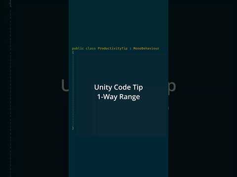 One-Way Range in the Unity Inspector #unitytips #codingtips