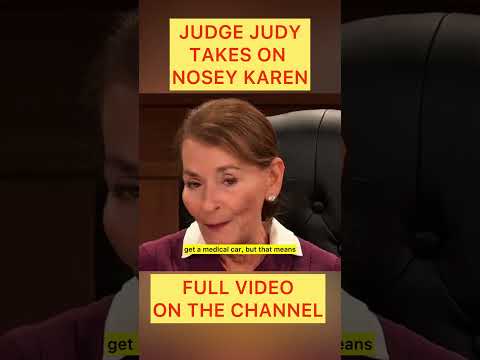 OMG Judge Judy Handles NOSEY Karen | Judge Judy Best Moments
