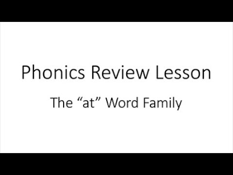 Reading Review- Word Family "at"