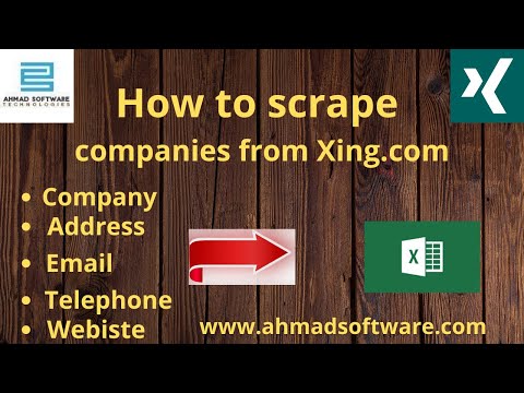 Xing Scraper || How to scrape companies and members from xing.com