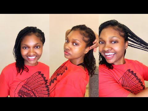 length retention hack! Mini Braids on natural 4c hair| Summer Protective Style| Length retention