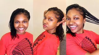 length retention hack! Mini Braids on natural 4c hair| Summer Protective Style| Length retention