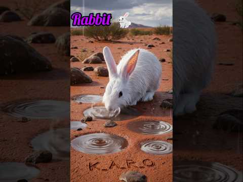 "Desert में पानी पीता White Rabbit 🐇 | Nature का प्यारा Surprise!"#ai #viral #viralvideo #shorts