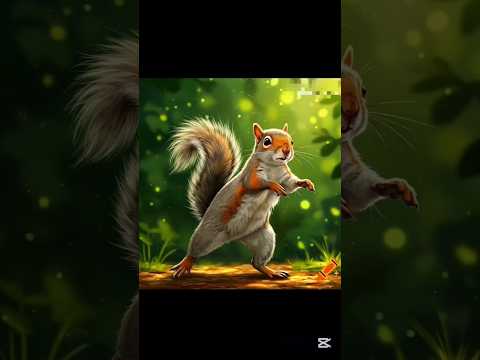A cute 🥰 Squirrel 🐿️ in jungle #automation #funny #ytshorts #comedy #titmouse #bloopers #eyecatchy