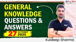 General Knowledge Questions & Answers | (27 October , 2025) | CLAT 2026 | Clat Prep