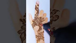 Reverse Quick and Easy Mehndi Art for Beginners #mysticarts #mehndidesign #hennaart #viralshort