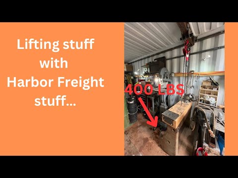 Crane in a shipping container.