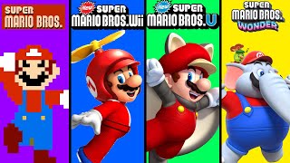 Evolution of Mario Opening Levels in Super Mario Bros Games 2D Graphics (1985-2024)