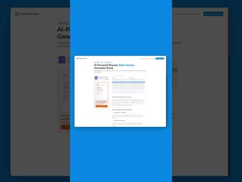 AI-Powered Resume Skills Section Generator (Free)