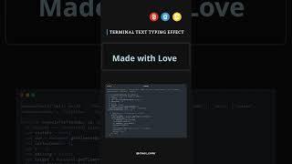 Terminal Text Effect | HTML CSS JS