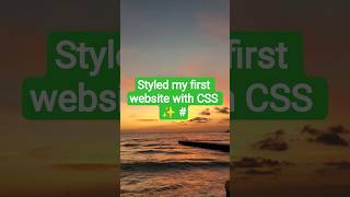 Styled my first website with CSS ✨  add colors, style navigation links, & using borders and padding.
