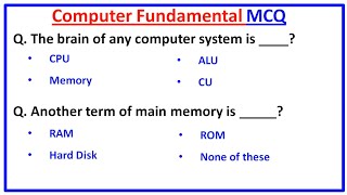 Top 100 Computer Fundamental MCQ (in 10 minutes) | Computer Fundamental MCQ Question and Answers