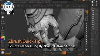 Zbrush Quick Tip - Sculpt Leather Using Zbrush Default Alphas